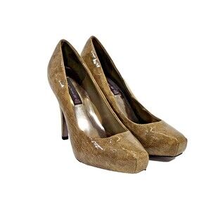HHP Women's Size 9 Steven Stv Madden Lizard Embossed Square Toe High Heels Shoes